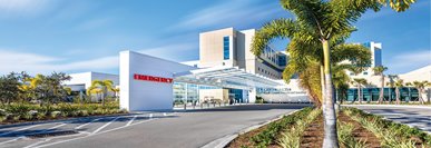 Entrance to Trauma and Emergency Center at Gulf Coast Medical Center