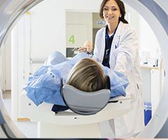 Patient getting MRI scan