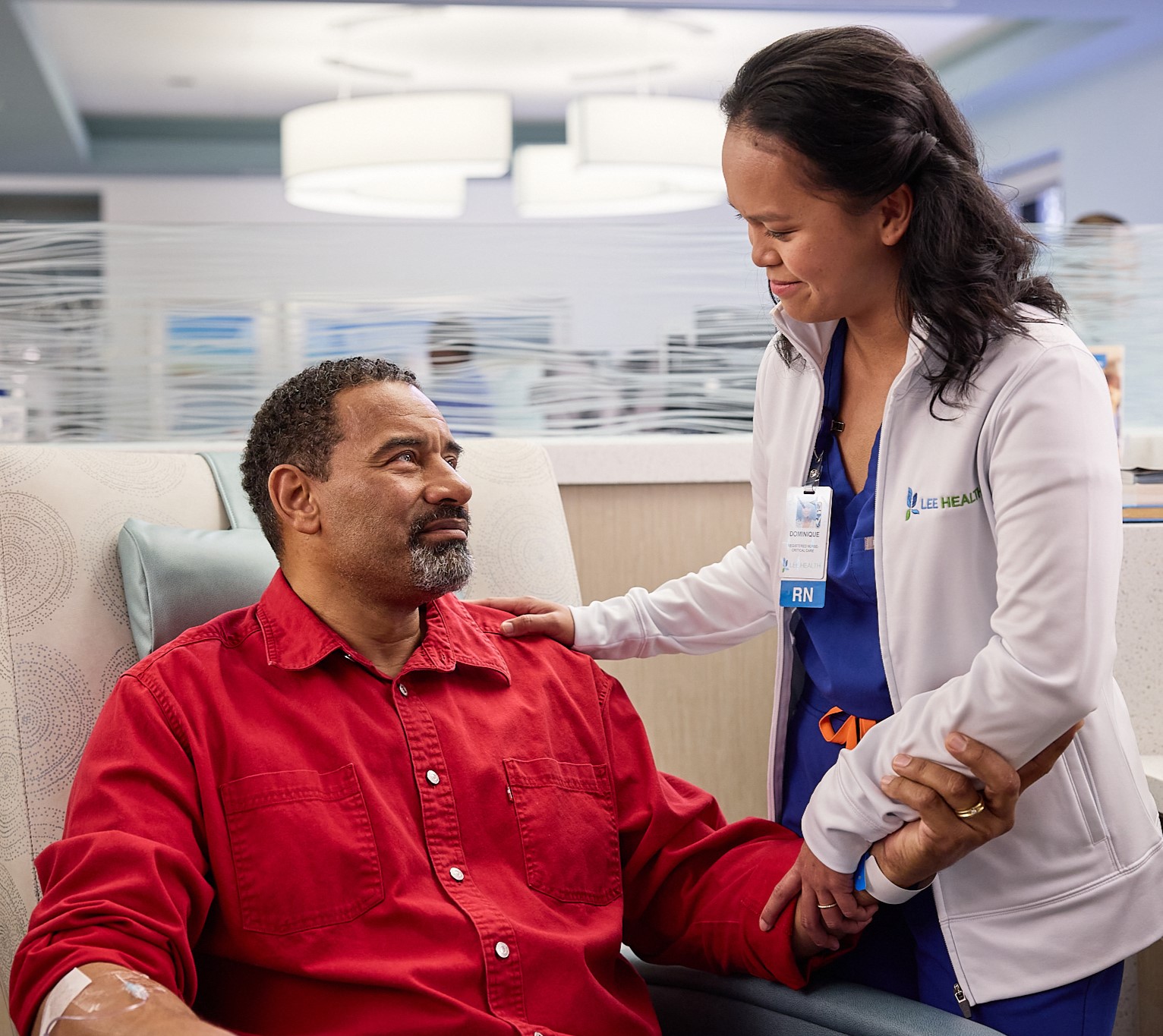Cancer Care Patient in Infusion Center Estero