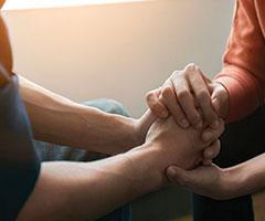 People holding hands
