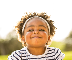 Toddler smiling