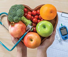 Produce in heart shaped bowl